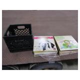 Approx 50 Records w/Milk Crate