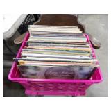 Approx 75 Records w/Milk Crate