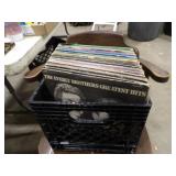 Approx 51 Records w/Milk Crate