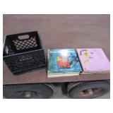 Approx 50 Records w/Milk Crate