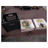 Approx 47 Records w/Milk Crate