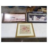 Framed Peony Picture 13.5Wx13.5inT, &