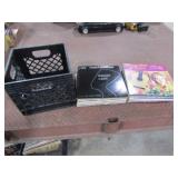 Approx 60 Records w/Milk Crate