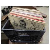 Approx 48 Records w/Milk Crate