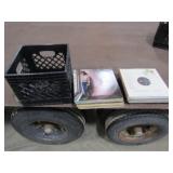 Approx 37 Records w/Milk Crate