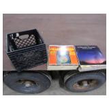 Approx 44 Records w/Milk Crate