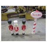 3-30in., H & 1-45in. H Lightup Christmas Decor.