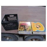 Approx 54 Records w/Milk Crate