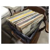Approx 49 Records w/Milk Crate