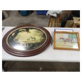 Oval Horse Print 31inWx25inT, Painted Horse Print