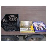 Approx 40 Records w/Milk Crate