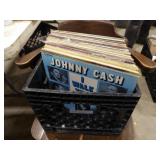 Approx 44 Records w/Milk Crate