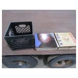 Approx 50 Records w/Milk Crate