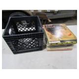 Approx 45 Records w/Milk Crate