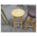 Wood Stool 29in T