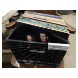 Approx 46 Records w/Milk Crate