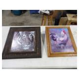 Lion Face Print 17.25inWx17.25inT, &