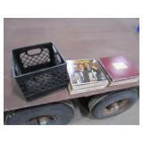 Approx 50 Records w/Milk Crate