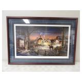 42.5x29.5 Trimming th Tree by Terry Redlin 1995