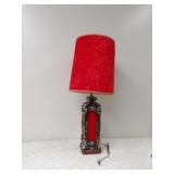 20in. T Velvet Lamp Shade w/31in. T Lamp Base 110v