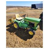 Runs-John Deere 112 Riding Tractorw w/Tiller &Deck