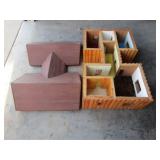 Handmade Wooden Doll House w/Removable Roof