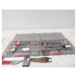 2- Cabelas Clear Storage Tray w/Misc Tackle