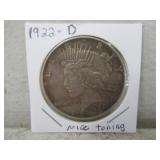 1922-D Silver Peace Dollar (Nice Toning)