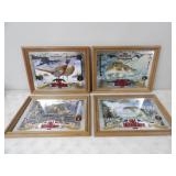 Old Milwaukee Beer Wildlife Series 1-4 Mirrors,