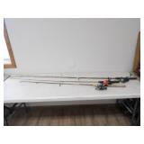 3-Fishing Rods 6ft.,5ft.,52in.,Daiwa Whisker Reel,