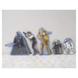 5 Star Wars Tin Signs R2-D2 9.5x6,Yoda 8.25x5,Chew
