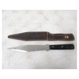 Muela Inox 8in. Double Blade Knife w/Leather Sheat