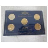 US 2001 State Quarter Collection 5-Quarters