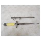 Replica Nazi Knife w/10in. Blade & Metal Sheath