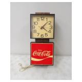 Coca-Cola Clock Sign Works 22.75 T x 9in. W