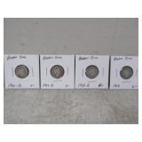 1910, 1911, 1912-D, 1912, Barber Dimes