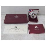1988 Olympic Coin 90% Silver Dollar COA w/Case