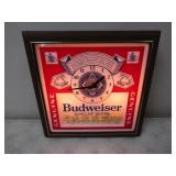 13.5x13.5 Budweiser Clock & Light Works,Good Shape