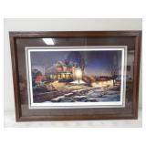 34.5x24.5 Lights of Home by Terry Redlin 1987 Sign