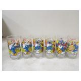 6-1983 Smurf Glasses,2-Harmony Smurf,2-Handy Smurf