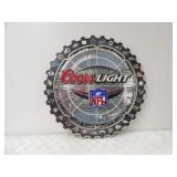 Coors Light NFL Beer Sponsor Sign 35.5in Round