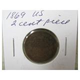 1869 US 2 Cent Piece