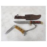 White Tail Cutlery 7in. Blade Knife w/Leather &