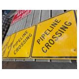 4- 'Pipeline Crossing' Signs, 2ftx2ft