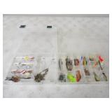 2-Clear Storage Trays w/Misc Tackle