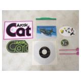 Arctic Cat Stickers, Post Card, Pin, Record,Mixers