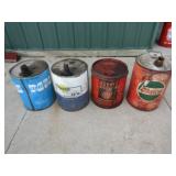 Castrol,Marvel,Conoco, Cenex 5 Gal. Oil Cans