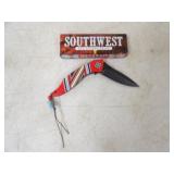 Southwest Red Folding Pocket Knife 3 1/2in. Blade