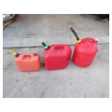 6, 5, 2 1/2 Gal. Gas Cans