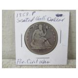 1858-P Seated Liberty Half Dollar Pre Civil War